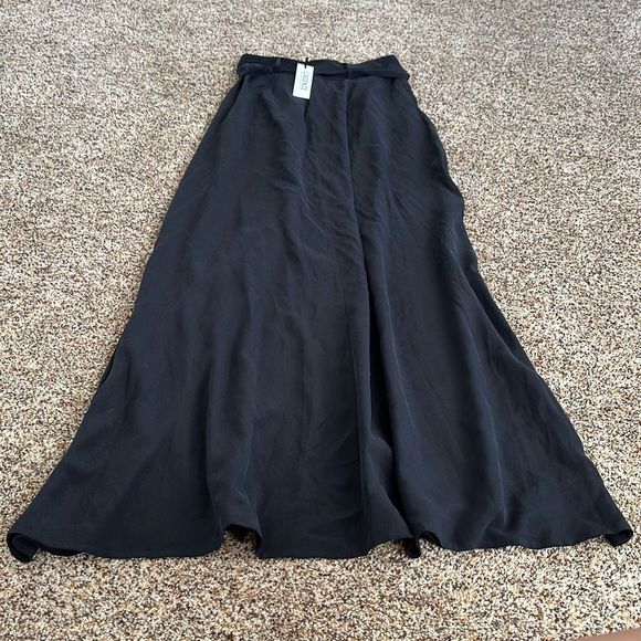 L’Agence Bendetta Silk Maxi Skirt in Black Size S - Picture 12 of 12